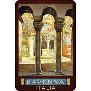 Schild Stadt "Ravenna - Italia" 20 x 30 cm Blechschild