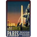 Schild Stadt "Paris" 20 x 30 cm Blechschild