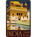 Schild Stadt "India - Delhi House" 20 x 30 cm...