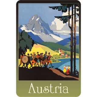 Schild Stadt Austria 20 x 30 cm Blechschild