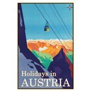 Schild "Holidays in Austria" 20 x 30 cm...