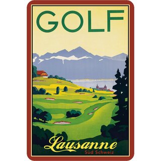 Schild Stadt Lausanne - Süd Schweiz 20 x 30 cm Blechschild