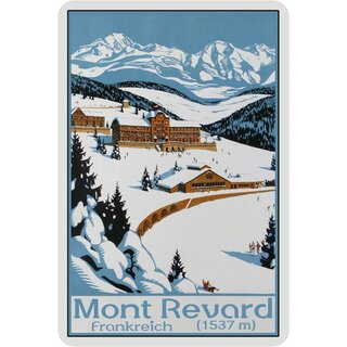 Schild Stadt Mont Revard - Frankreich 20 x 30 cm Blechschild
