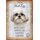 Schild Spruch "Shih Tzu, intelligent verspielt" Hund 20 x 30 cm Blechschild