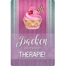 Schild Spruch "Backen ist meine Therapie" 20 x...
