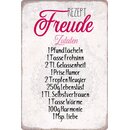 Schild Spruch "Rezept Freude Zutaten" 20 x 30...