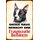 Schild Spruch "Dieses Haus bewacht eine Französische Bulldogge" Hund 20 x 30 cm Blechschild