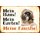 Schild Spruch "Mein Haus, Garten, Familie" Yorkshire Hund 20 x 30 cm Blechschild