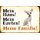 Schild Spruch "Mein Haus, Garten, Familie" Chihuahua Hund 20 x 30 cm Blechschild