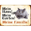 Schild Spruch "Mein Haus, Garten, Familie"...