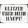 Schild Spruch "Glitzer über mein Haupt!" 20 x 30 cm Blechschild
