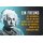 Schild Spruch "Freund Mensch Melodie Herz vorspielt" Einstein blau 20 x 30 cm Blechschild