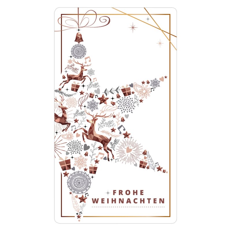 Weihnachtsaufkleber eckig 