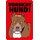 Schild Spruch "Vorsicht Hund" rot 20 x 30 cm Blechschild