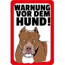 Schild Spruch "Warnung von dem Hund" rot...
