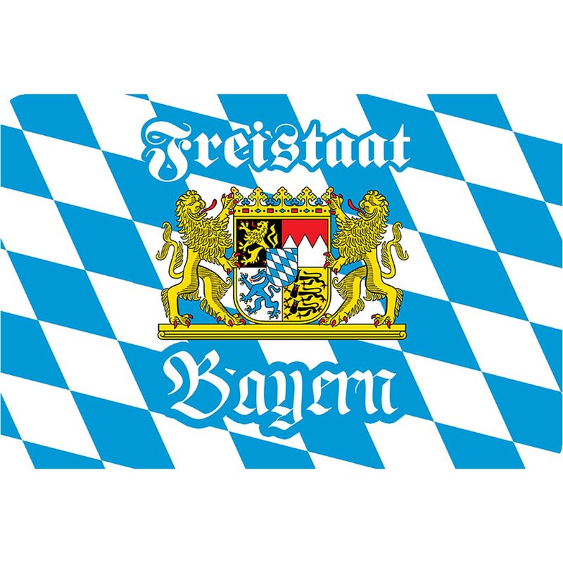 Schild Spruch "Freistaat Bayern" Wappen 20 x 30 cm Blechschild, 7,99