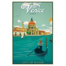 Schild Stadt "Venice - Italy City of Water" 20...