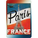 Schild Stadt Paris - France 20 x 30 cm Blechschild