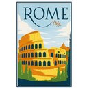 Schild Stadt Rome - Italy 20 x 30 cm Blechschild