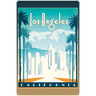 Schild Stadt Los Angeles 1781 - California 20 x 30 cm Blechschild