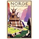Schild Land Norge - Midnattssolens Land Norwegen 20 x 30...