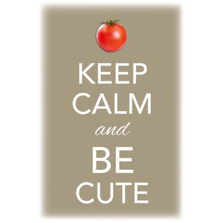 Schild Spruch Keep calm and be cute Tomate 20 x 30 cm Blechschild