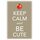 Schild Spruch "Keep calm and be cute" Tomate 20 x 30 cm Blechschild
