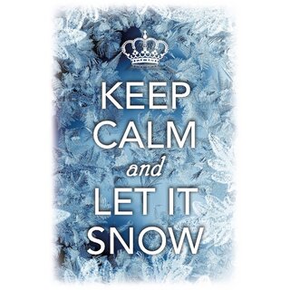 Schild Spruch Keep calm and let it snow 20 x 30 cm Blechschild