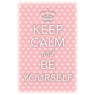 Schild Spruch "Keep calm and be yourself" 20 x 30 cm Blechschild