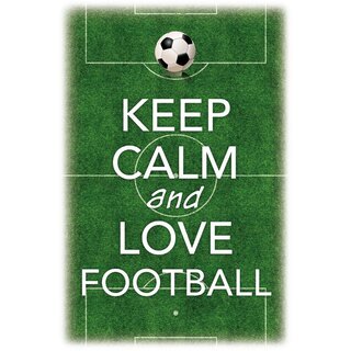 Schild Spruch Keep calm and love football 20 x 30 cm Blechschild