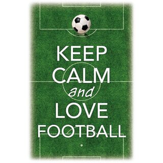 Schild Spruch "Keep calm and love football" 20 x 30 cm Blechschild