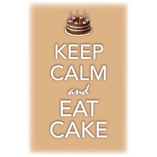Schild Spruch Keep calm and eat cake 20 x 30 cm Blechschild
