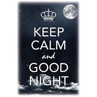 Schild Spruch "Keep calm and good night" 20 x 30 cm Blechschild