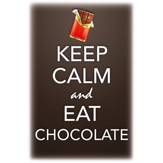 Schild Spruch Keep calm and eat chocolate 20 x 30 cm Blechschild