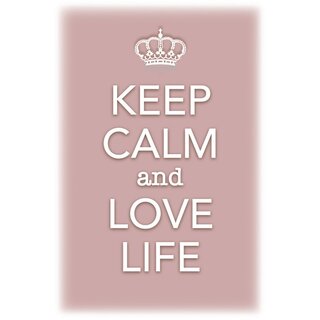 Schild Spruch "Keep calm and love life" 20 x 30 cm Blechschild