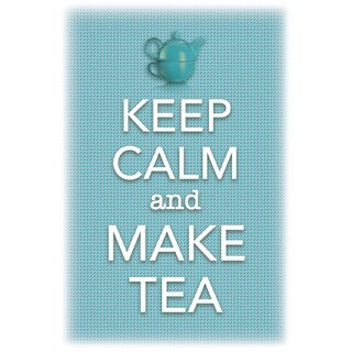 Schild Spruch "Keep calm and make tea" 20 x 30 cm Blechschild
