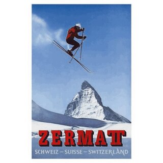 Schild Ort "Zermat - Schweiz Suisse Switzerland" Wintersport 20 x 30 cm Blechschild