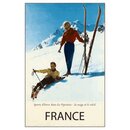 Schild Land "France Sports" Wintersport 20 x 30...
