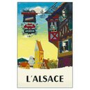 Schild Stadt "LAlsace Hotel Jardin" Frankreich...