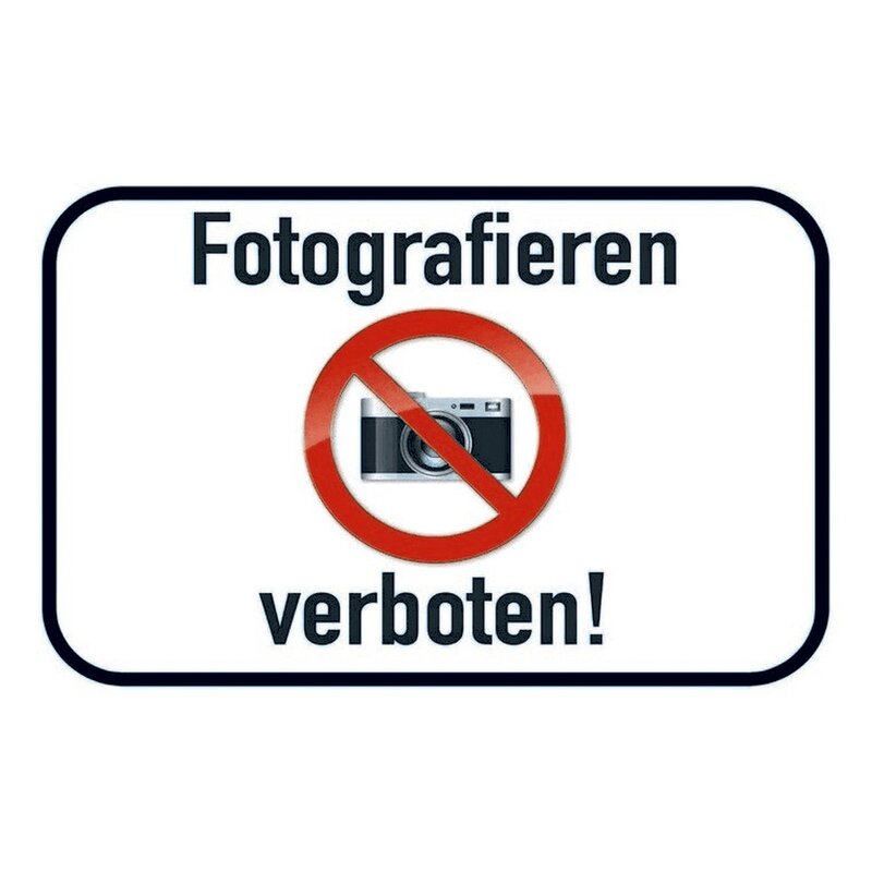 Schild Spruch "Fotografieren verboten" 20 x 30 cm Blechschild, 9,49