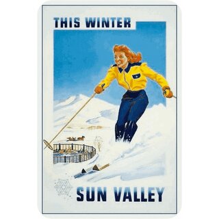 Schild Stadt This Winter Sun Valley 20 x 30 cm Blechschild