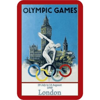 Schild Stadt Olympic Games, London 1948 20 x 30 cm Blechschild