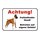 Schild Spruch "Achtung, freilaufender Hund, betreten eigene Gefahr" 20 x 30 cm Blechschild