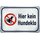 Schild Spruch "Hier kein Hundeklo" grau 20 x 30 cm Blechschild