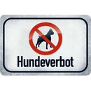 Schild Spruch "Hundeverbot" grau 20 x 30 cm...