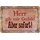 Schild Spruch "Herr gib mir die Geduld, aber sofort" 20 x 30 cm Blechschild