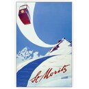 Schild Stadt "St. Moritz" Winter Schnee 20 x 30...