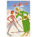 Schild Stadt "St. Moritz" Landschaft Ski 20 x...