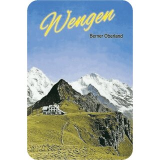 Schild Stadt "Wengen, Berner Oberland" 20 x 30 cm Blechschild