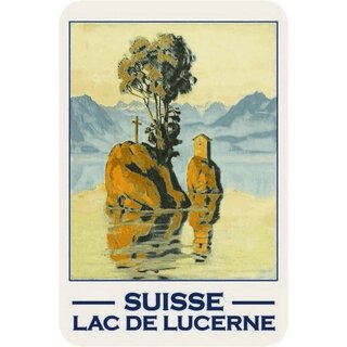 Schild See "Lac De Lucerne Suisse" Schweiz 20 x 30 cm Blechschild